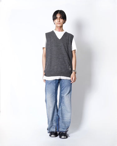 [Maison Margiela 4,14]<br> Lining Layered<br>Knit vest