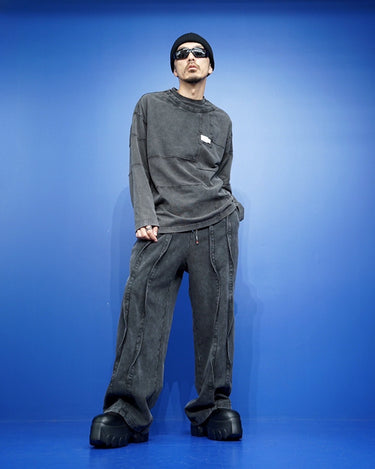 【Feng Chen Wang】<br>DECONSTRUCTION<br>WASHED LONG-SLEEVE SHIRT