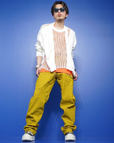 【SONG FOR THE MUTE】<br>LONG WORK PANT<br>-BULLET HOLE DENIM-