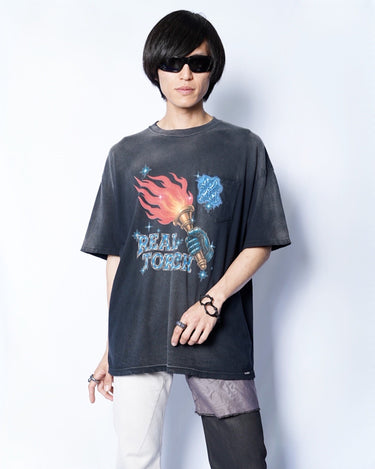 【KAMIYA】<br>“REAL TORCH” POCKET TEE
