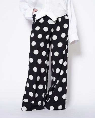 【JUNYA WATANABE】<br>POLYESTER SATIN DOT PANTS