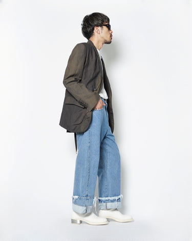 【MARINA YEE】<br>"DEAN BLUE" OVERSIZED JEANS TROUSERS (STONE)