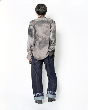 【MARINA YEE】<br>"DEAN BLUE" OVERSIZED JEANS TROUSERS (INDIGO WASH)