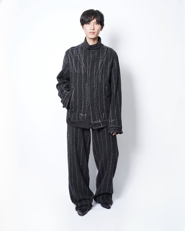 26AW予約受付中<br>【kolor】<br>STITCH WORK FELTED WOOL BLOUSON