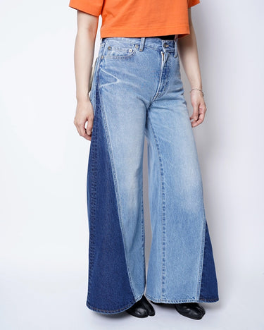 【INSCRIRE】<br>PATCH SUPER LOOSE FLARE DENIM (UNISEX)