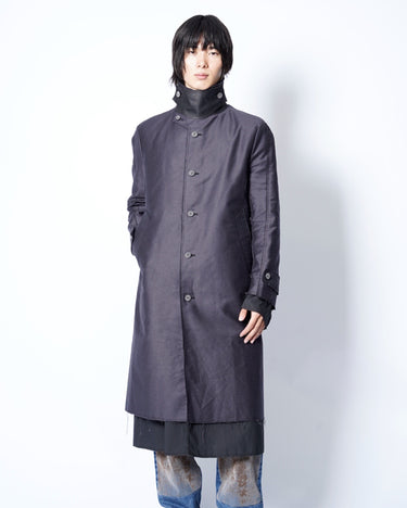 【prasthana】<br>raw form coat (SULFUR DYED HEAVY MOLESKIN)