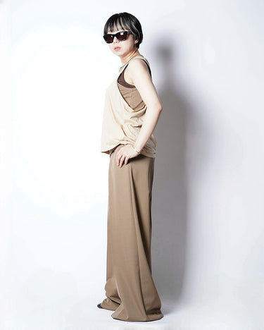 【MAXMARA】<br>"LIBBRA"<br>WOOL/MOHAIR<br>2TUCK WIDE TROUSER