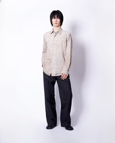 【ZIGGY CHEN】<br>SCREEN PRINT CONCEALED BUTTON SHIRT
