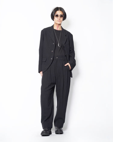 【ZIGGY CHEN】<br>DROP-CROTCHED TAPERED TROUSERS