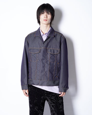 【OVERCOAT】<br>DENIM JACKET IN WOOL DENIM