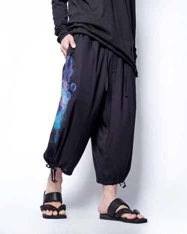 【Yohji Yamamoto POUR HOMME】<br>CORAL PRINTED BALLOON PANTS