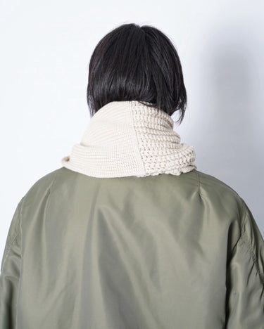 【KIJIMA TAKAYUKI】<br>MIDDLE&CHUNNKY COMBI SNOOD BEIGE