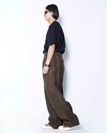 [Ziggy chen]<br>PLEATED WIDE LEG TROUSERS