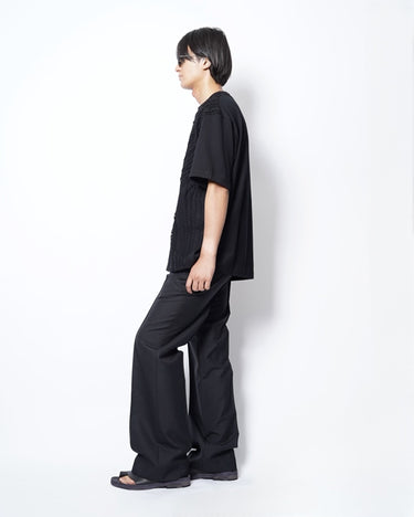 【TAAKK】<br>TAPE EMBROIDERED T-SHIRT