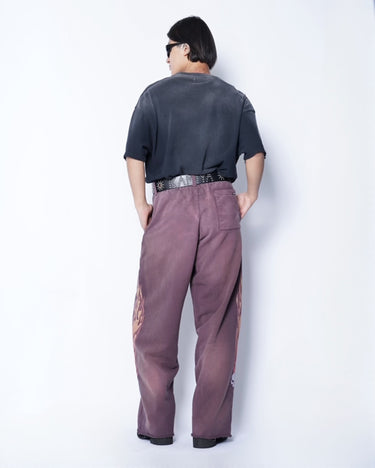 【KAMIYA】<br>"Skull Flame" Sweat PANTS
