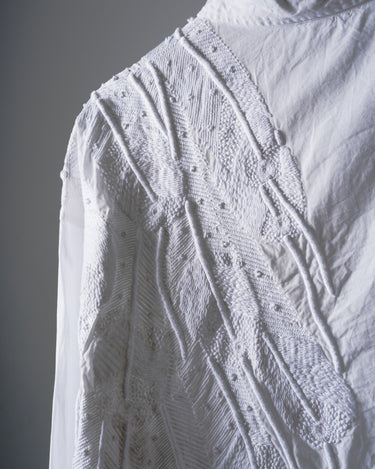 【kiminori morishita】<br>HAND EMBROIDERY SHIRT "FEATHER"