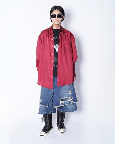 【KAMIYA】<br>Ash Fade Cupro Shirt