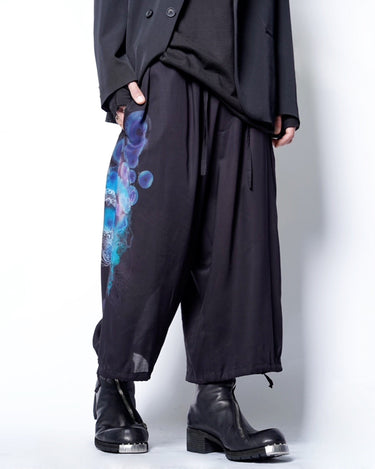 【Yohji Yamamoto POUR HOMME】<br>CORAL PRINTED BALLOON PANTS