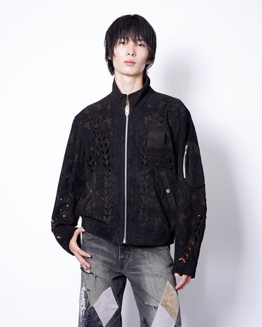8.28(fri) 0:00 Launch<br>【MASU】<br>IVY HOLE LEATHER FLIGHT JACKET