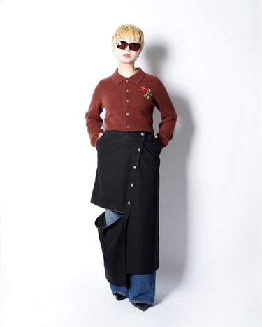 【ENSW】<br>DRIFT LINE WRAP SKIRT