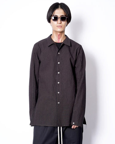【prasthana】<br>rudiment shirt  (cotton/linen canvas)