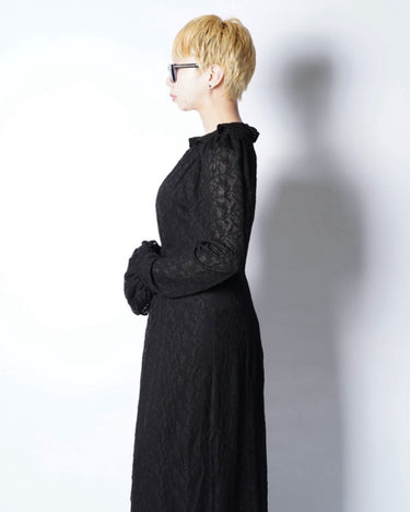 【VIVIANO】<br>Jacquard Drapé Dress