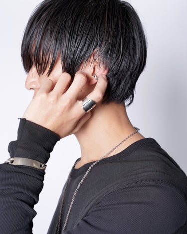 [MM6]<br>Synthetic Leather<br>Knee TUCK PANTS