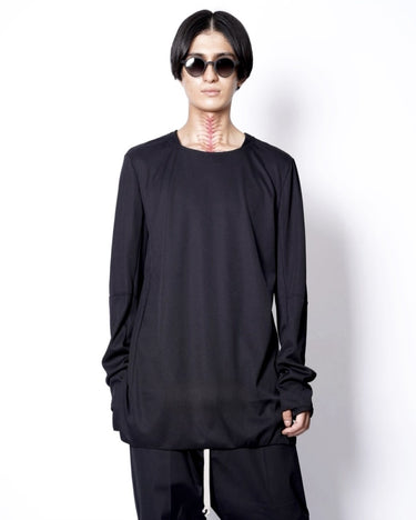 【prasthana】<br>基層 long sleeve_01 (polyesther/polyurethane tech rib jeasey)