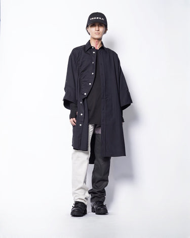 【MARINA YEE】<br>"M.Y. TWISTER L Draped long shirt -WOOL-