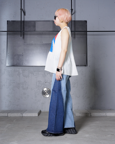 [YOHEI OHNO]<br>GRAPHIC PLEATS TOP A