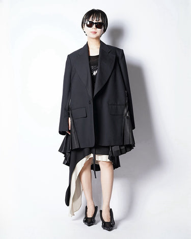 【JUNYA WATANABE】<br>PLEATS DOCKING CAPE JACKET