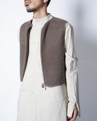 walenode(ウェルノード) INNOCENT YAK ZIP UP VEST -Amanojak. walenode(ウェルノード) INNOCENT YAK ZIP UP VEST -Amanojak.