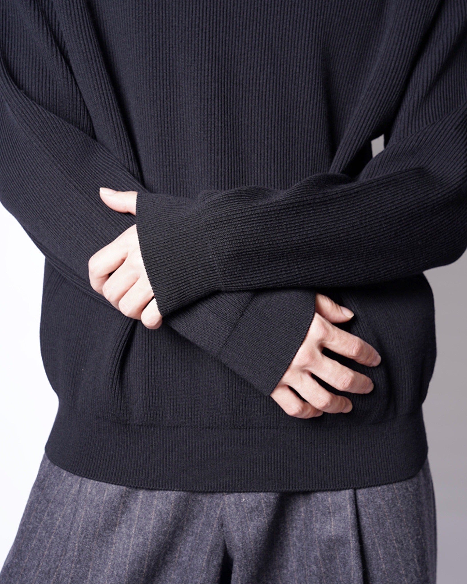 BATONER】(バトナー）SUPER HIGH TWIST WOOL CREW NECK-AMANOJAK