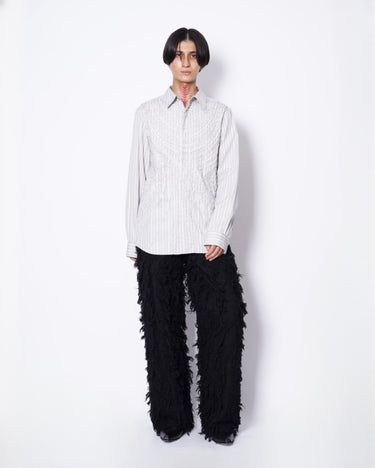 【TAAKK】<br>TAPE EMBROIDERY STRIPE SHIRTS