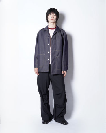 【OVERCOAT】<br>WOOL DENIM COVERALL