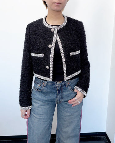 27SS予約受付中<br>【JUNYA WATANABE】<br>TWEED NO COLLAR JACKET