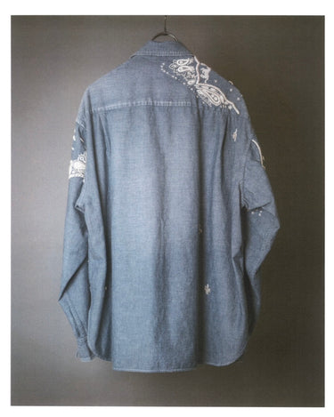 受注生産アイテム<br>期間限定受注受付中(7月31日～8月2日まで)<br>【kiminori morishita】<br>Cowboy Hand-Embroidered Dungaree Shirt