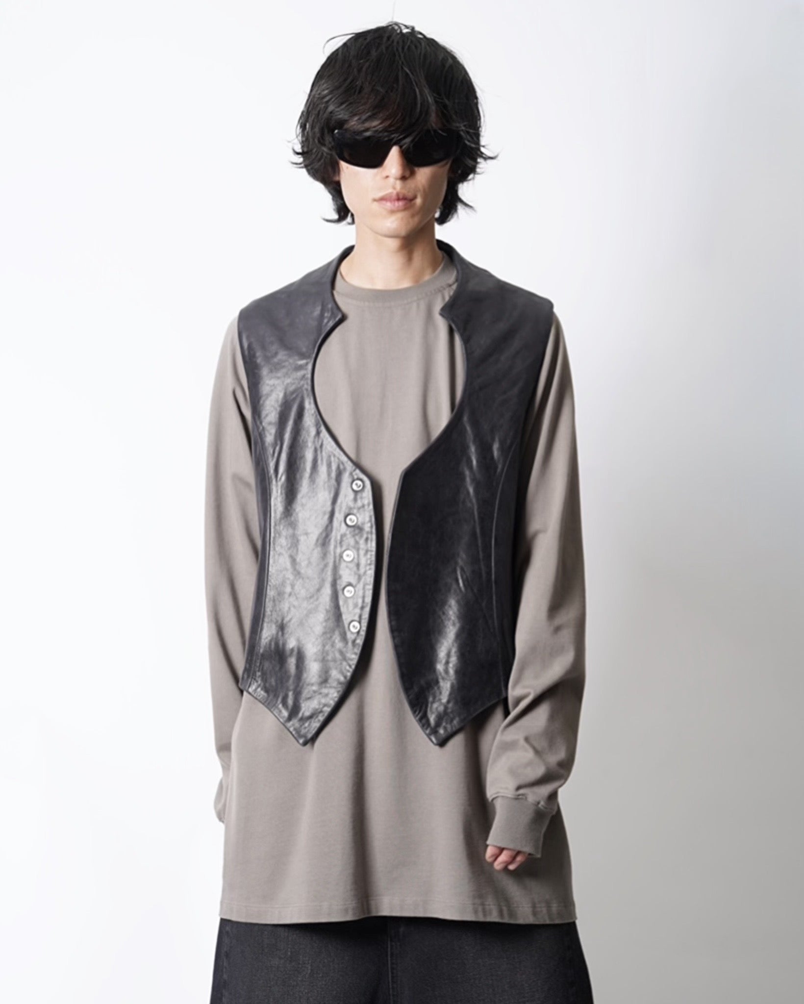 MASU(エムエーエスユー)-BAT LEATHER VEST -Amanojak.