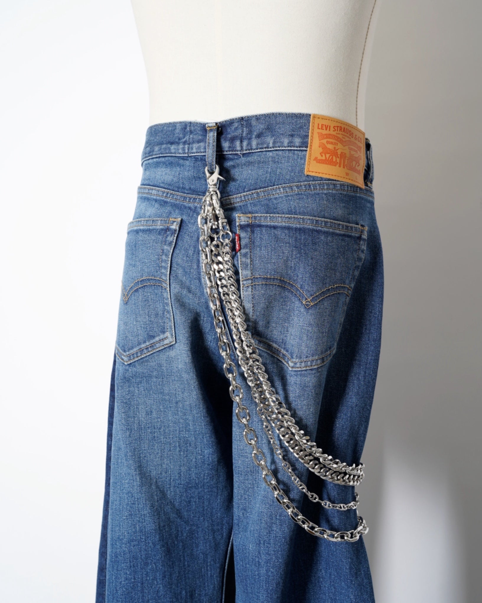 JUNYA WATANABE】×Levi's WRAP DENIM PANTS WITH 4WALLET CHAIN-Amanojak.