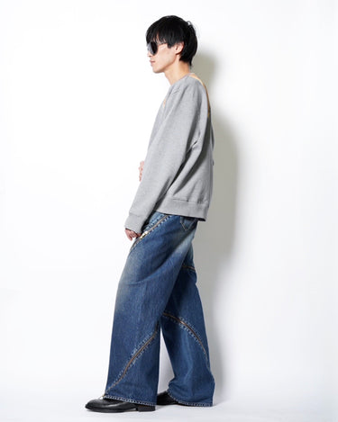 【doublet】<br>FILLETED ZIP DENIM PANTS