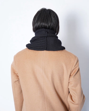 【KIJIMA TAKAYUKI】<br>MIDDLE&CHUNNKY COMBI SNOOD BLACK