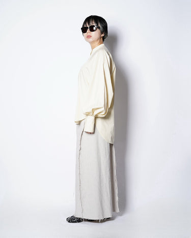 【SATORU SASAKI】<br>NO-COLLER<br>RAGLAN-SLEEVE SHIRT