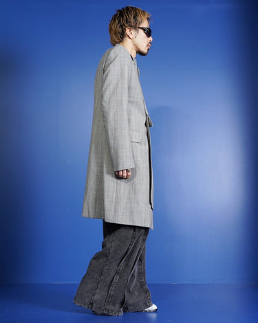 【MARINA YEE】<br>"LUKE"<br>FOLD COAT<br>-GLEN CHECK-