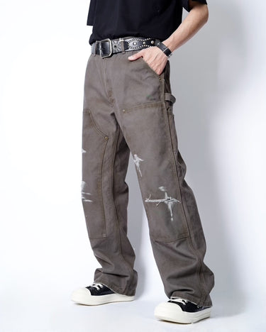 【KAMIYA】<br>BORO Duck Painter Pants