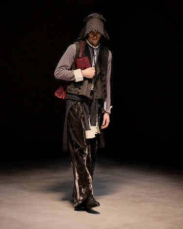9/28(mon) 0:00 Launch<br>【MASU】<br>VELVET ACCORDION WIDE TROUSERS