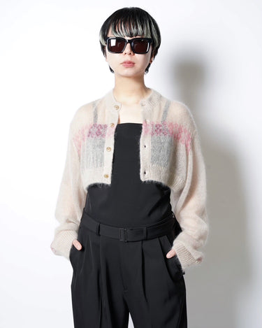 【KAKAN】<BR>BABY MOHAIR SHORT CARDIGAN