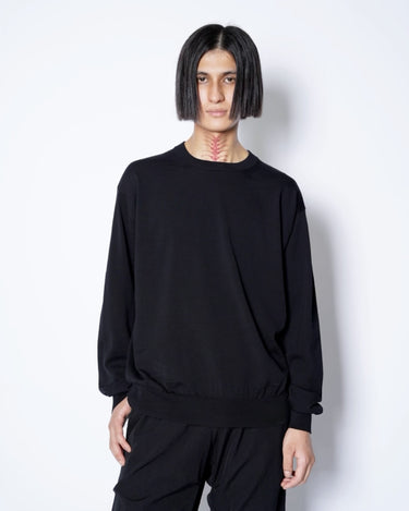 26AW予約受付中<br>【BATONER】<br>HARD TWIST WOOL TENJIKU HIGH GAUGE CREW NECK