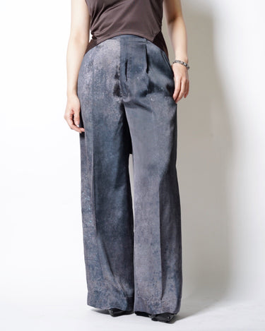 【SATORU SASAKI】<br>PRINT SINGLE TUCK WIDE TROUSER