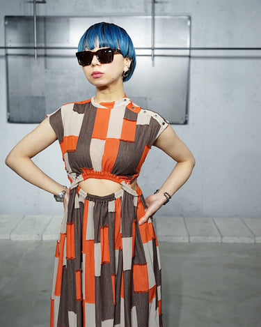 【SATORU SASAKI】<br>JAQUARD<br>TWISTED DRESS