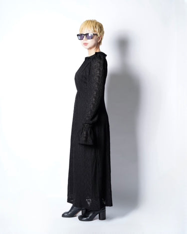 【VIVIANO】<br>Jacquard Drapé Dress